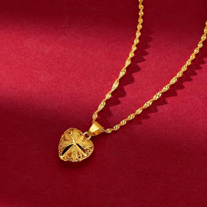 Gold Aura Heart Necklace for Women
